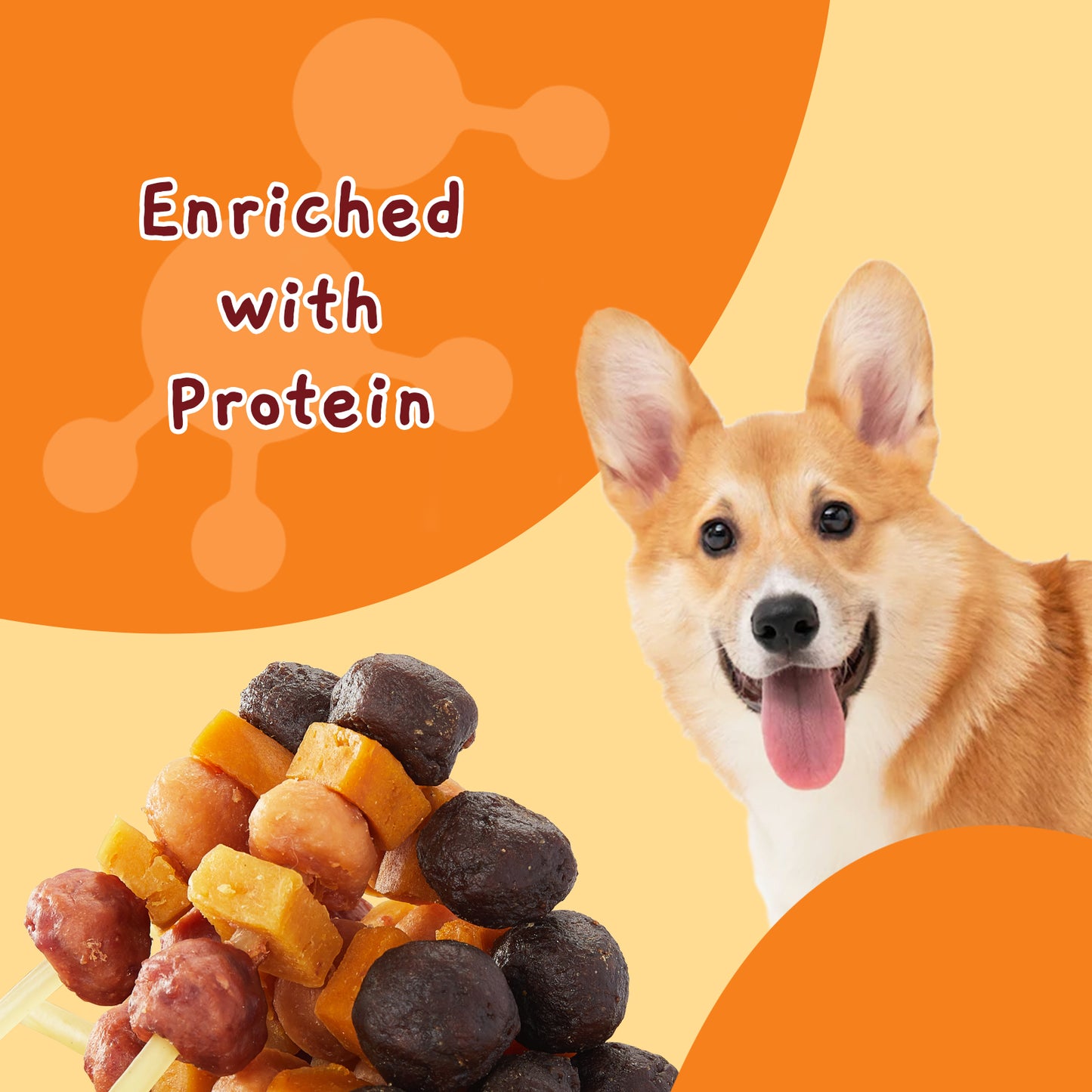 Six Flavor Dog Kabob with Rawhide Free Cod Sticks for Dogs