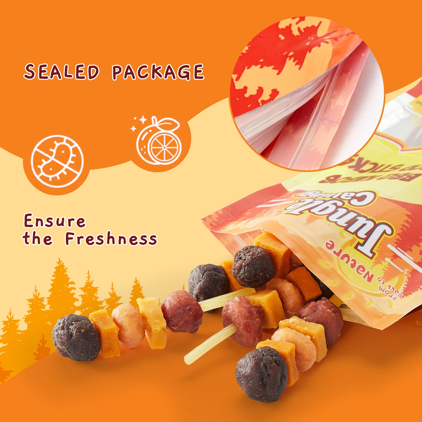 Six Flavor Dog Kabob with Rawhide Free Cod Sticks for Dogs