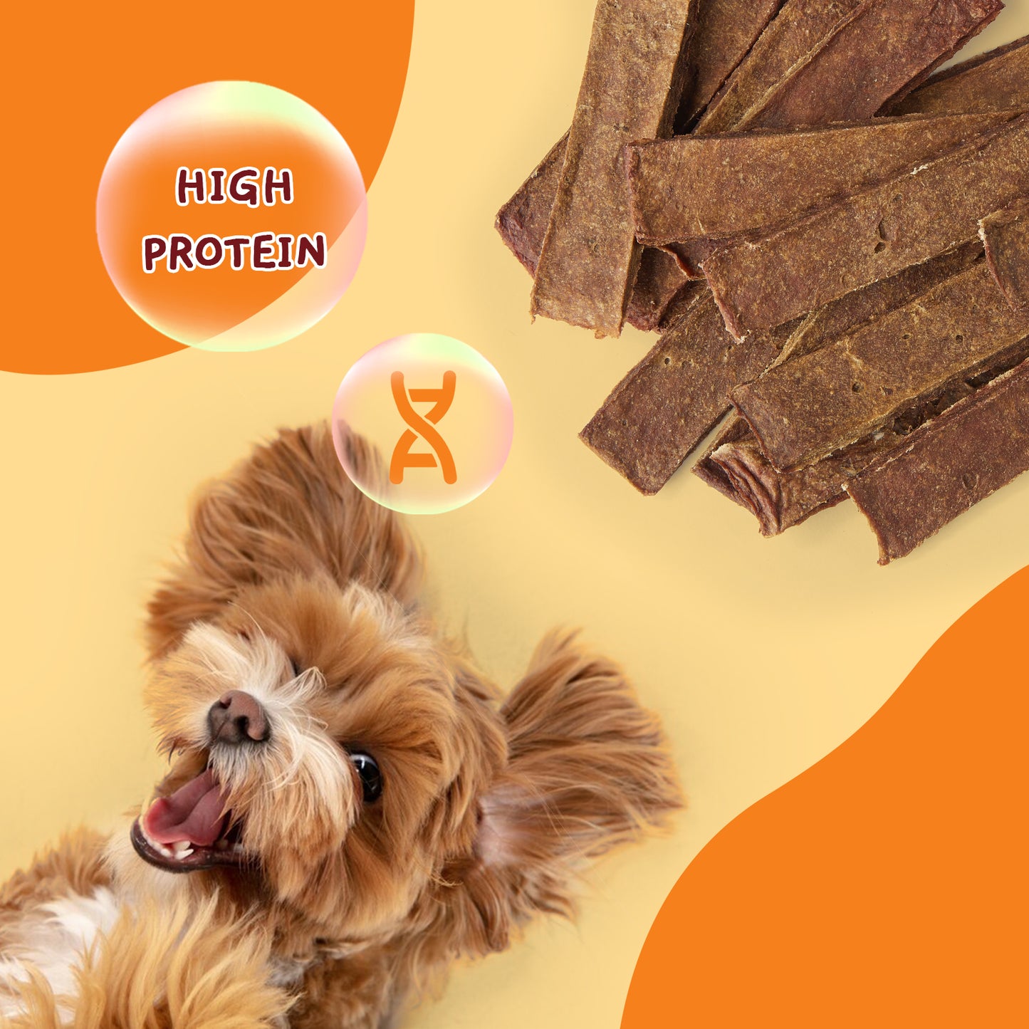Beef Jerky Dog Treats, Healthy Dog Jerky Treats for Medium and Large Dogs, High Protein Training Snacks, 10.6 oz (Beef & Chicken Strips)