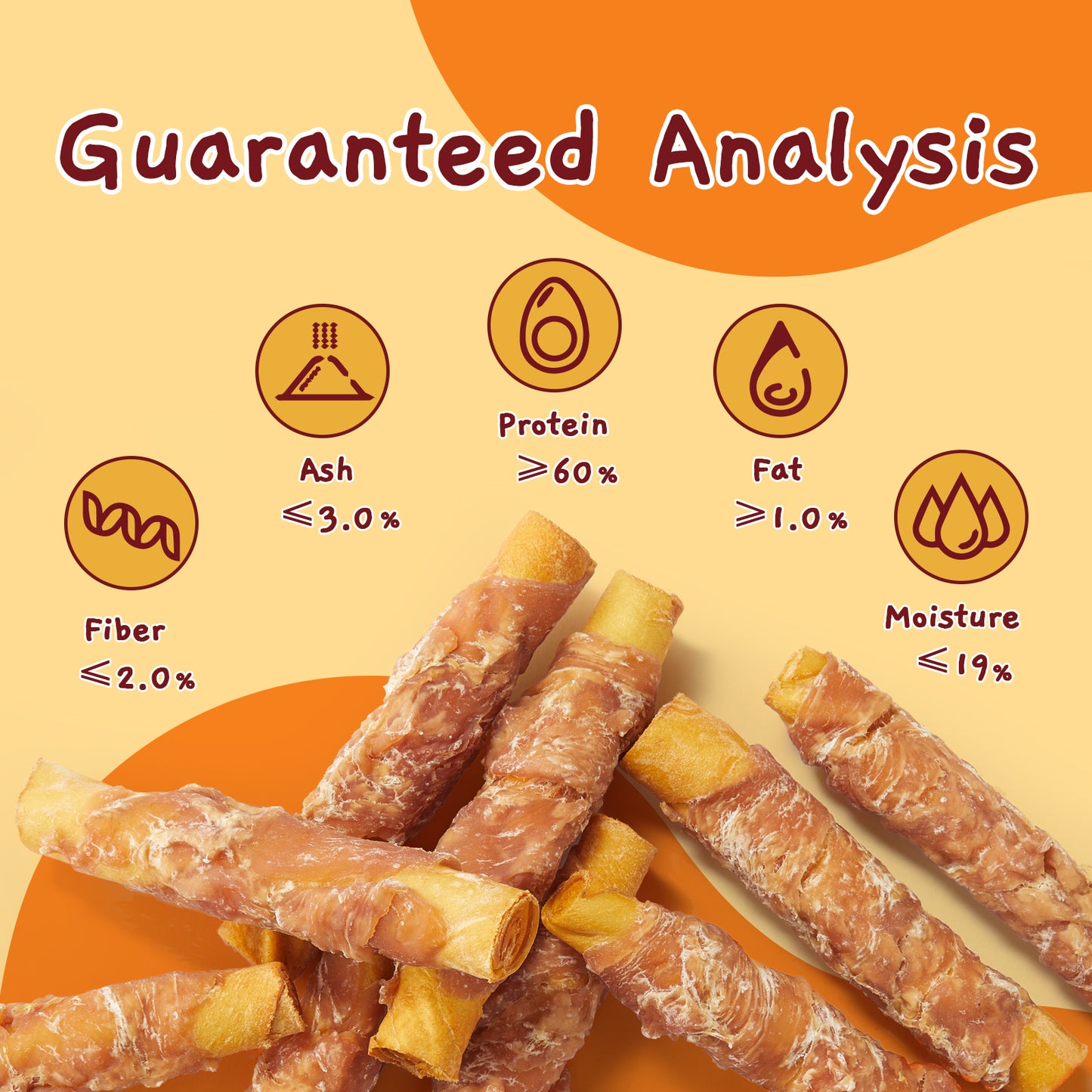 Smoked Chicken Wrapped Rawhide Rolls, High Protein Dog Chews, Rawhide Chews for Medium and Large Dogs, 10.6 Oz