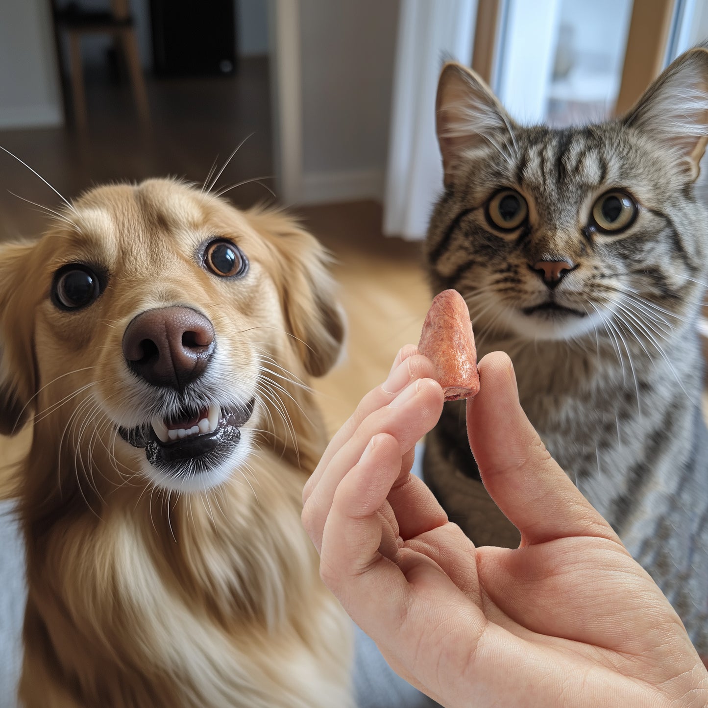 Freeze Dried Chicken Hearts Halves for Cats and Dogs, Single Ingredient Organ Meat, High Protein