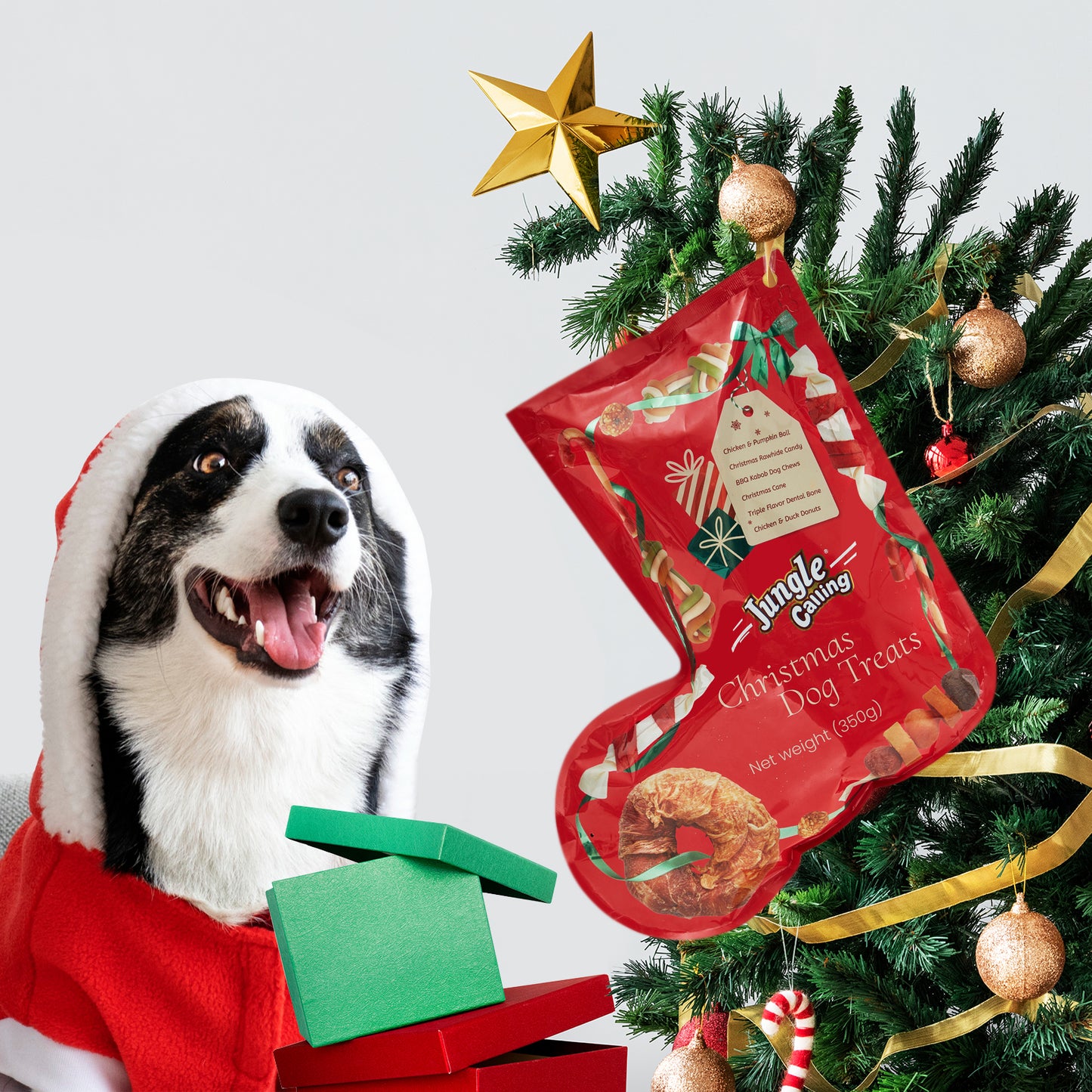 Christmas Dog Treats Variety Pack 20+ Count, Holiday Stocking Xmas Treats for Dogs