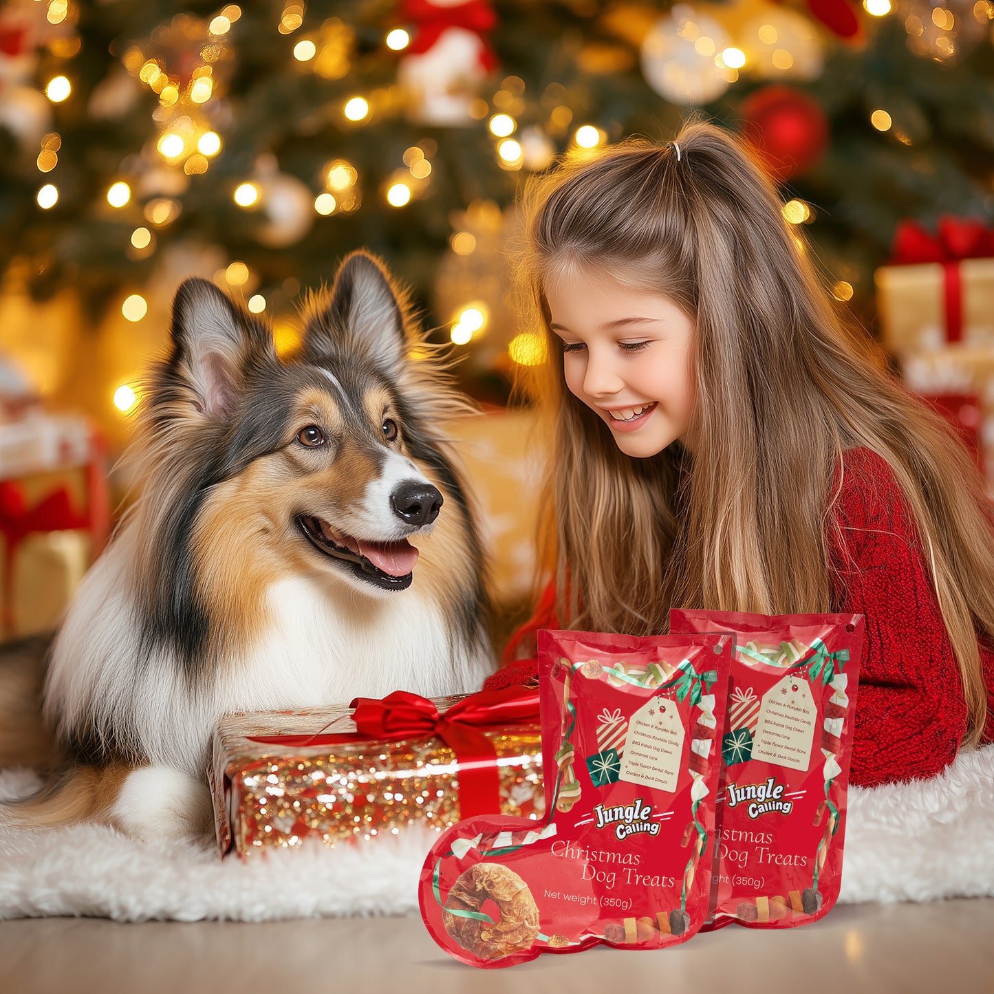 Christmas Dog Treats Variety Pack 20+ Count, Holiday Stocking Xmas Treats for Dogs
