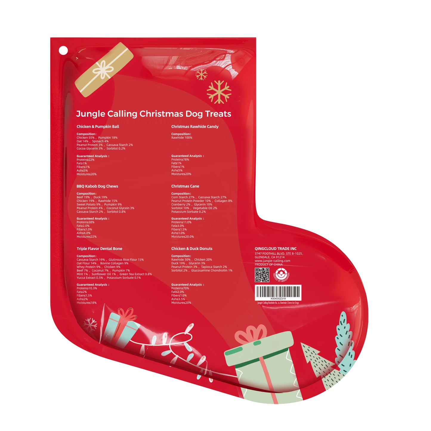 Christmas Dog Treats Variety Pack 20+ Count, Holiday Stocking Xmas Treats for Dogs