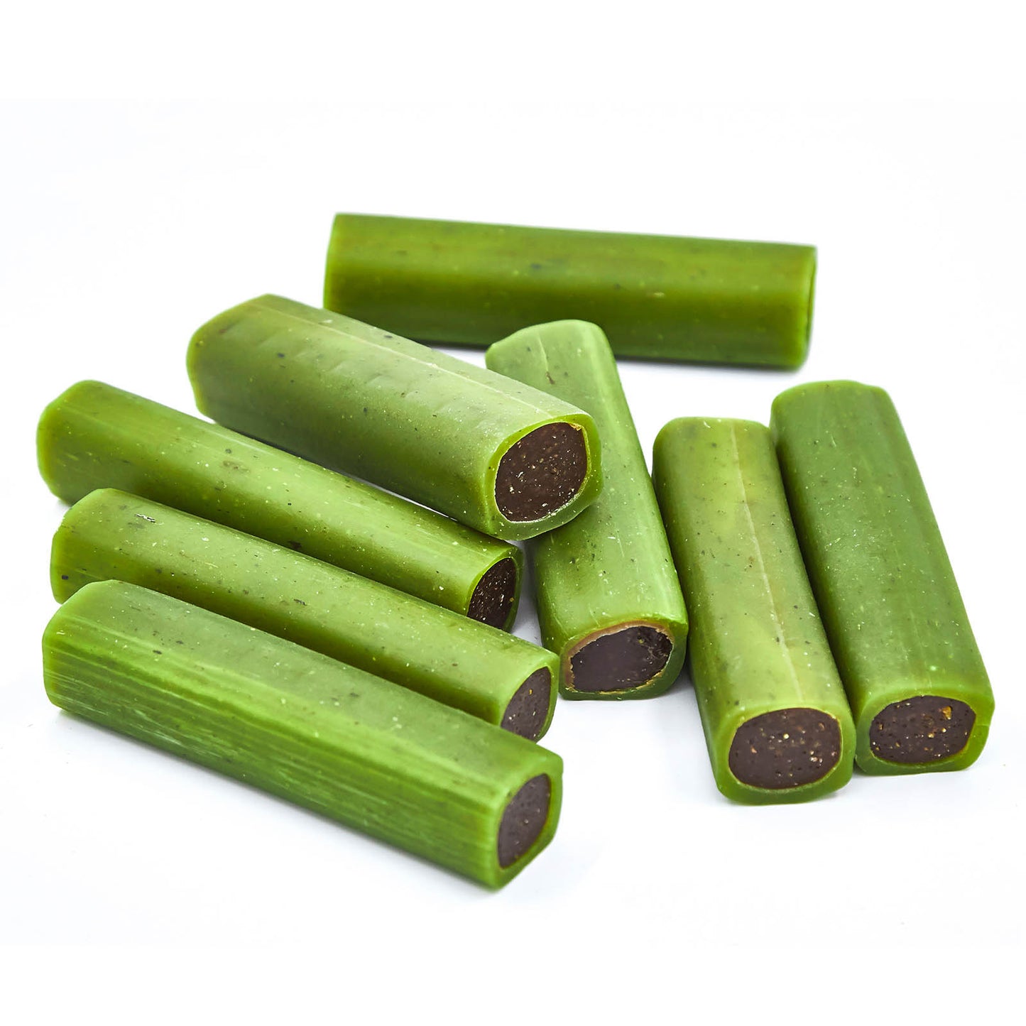 JUNGLE CALLING Green Veggie Sticks for Dogs and Cats –Edible Plant-Based vegan pet treats with Savory Center