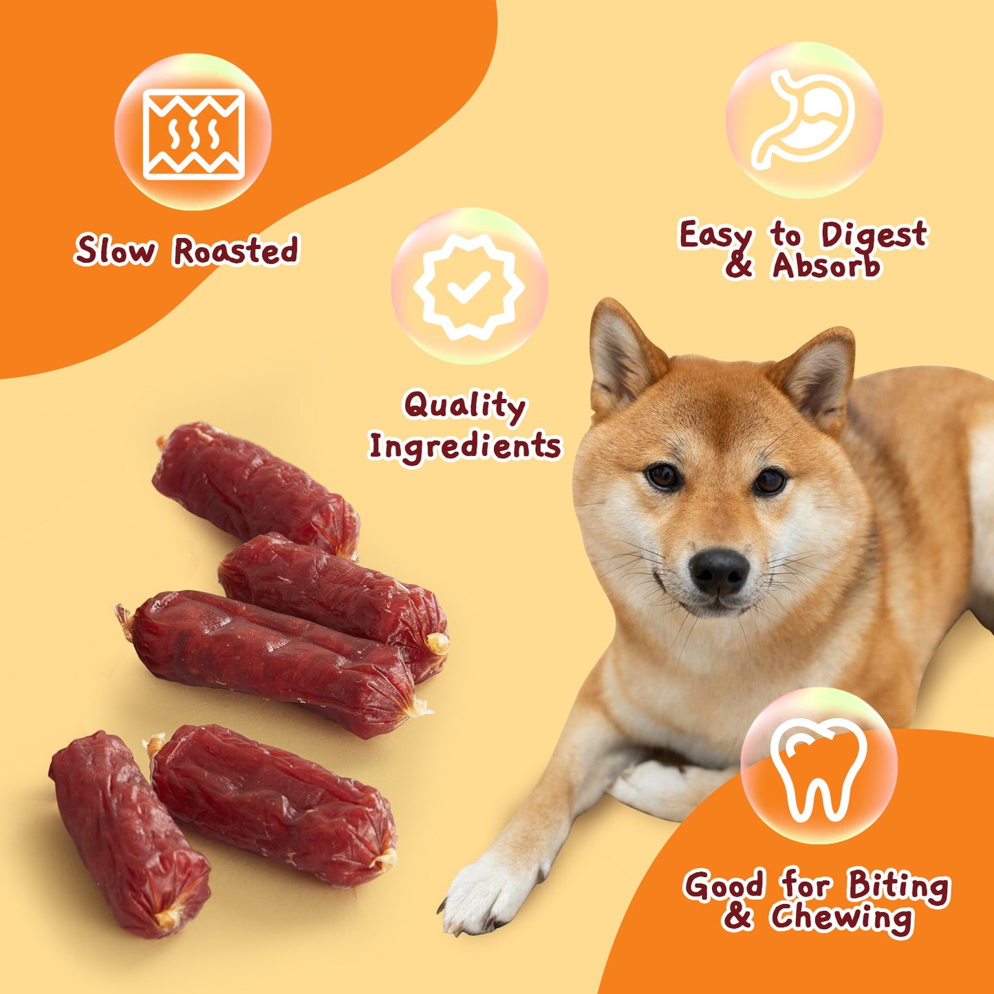 Beef Jerky Training Treats, Grain-Free Slow Roasted Snacks for Small and Medium Dogs, 10.6 oz (Beef Sausage)