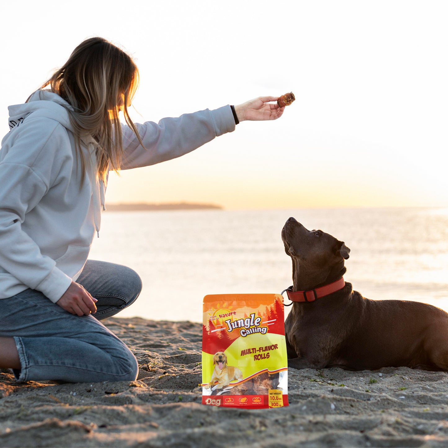 Multi Flavor Rolls Dog Treats, Peanut Butter Flavor Rawhide Free Dog Snacks