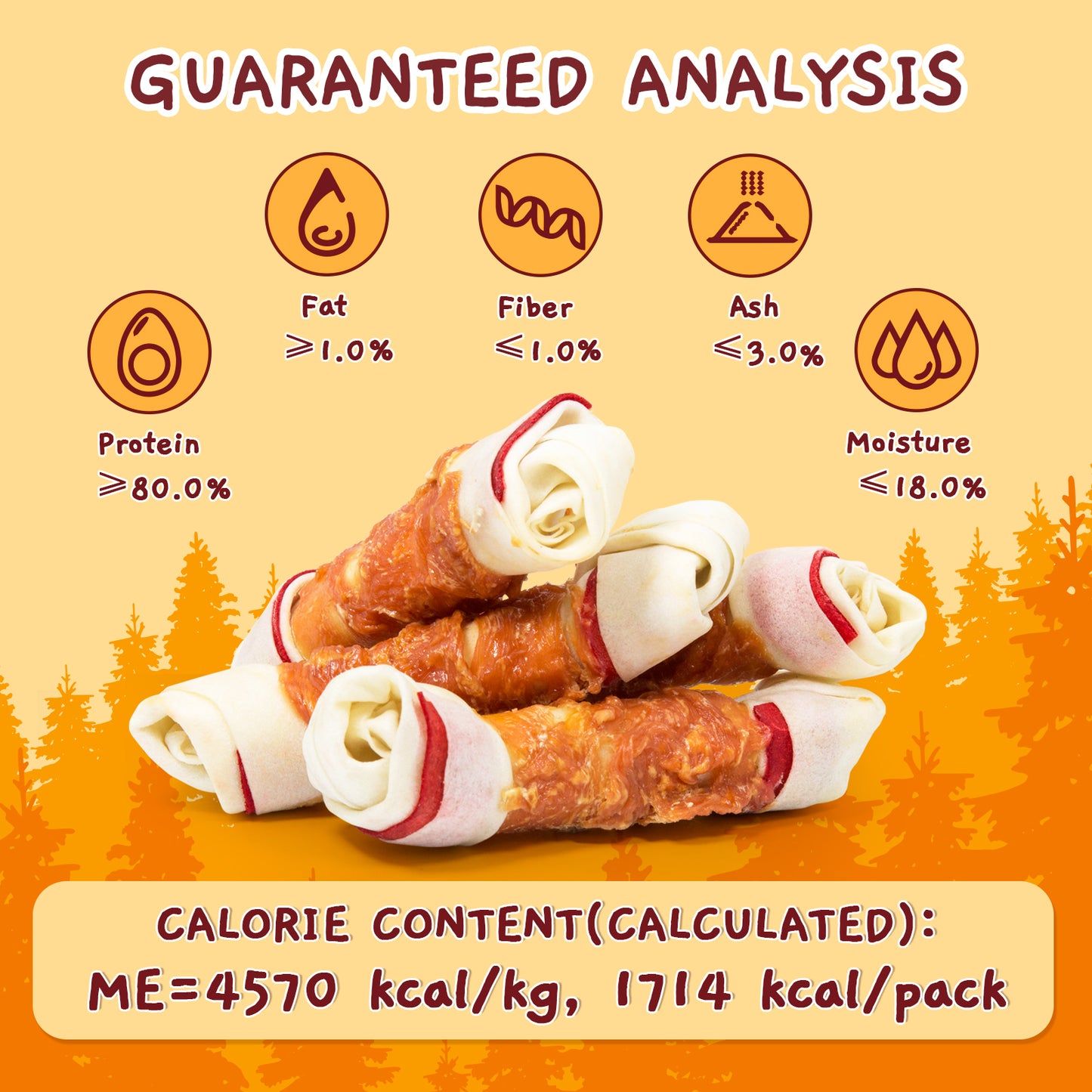Jungle Calling Chicken Wrap Knotted Bones Dog Treats