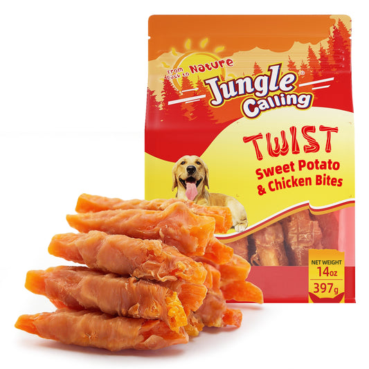 Jungle Calling Skinless Chicken Gluten-Free & Grain-Free Wrapped Sweet Potato Chewy Dog Treats