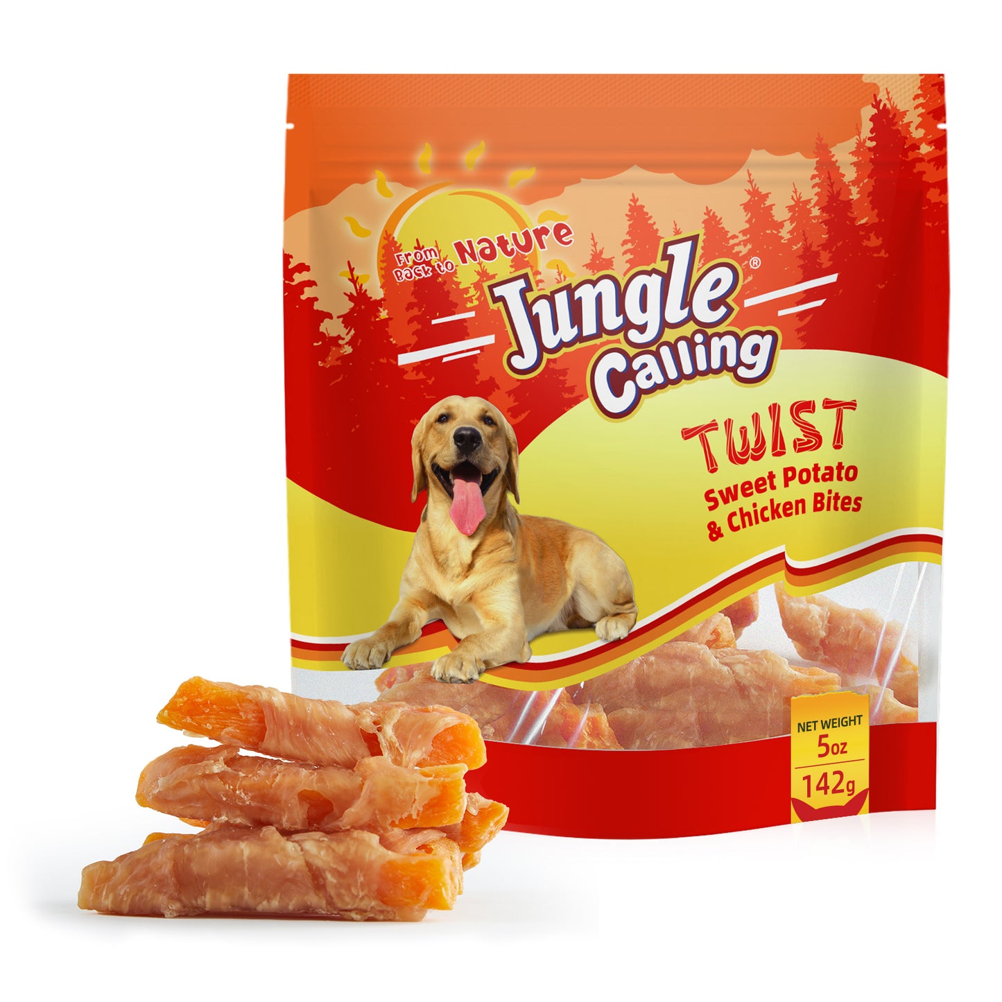 Jungle Calling Skinless Chicken Gluten-Free & Grain-Free Wrapped Sweet Potato Chewy Dog Treats