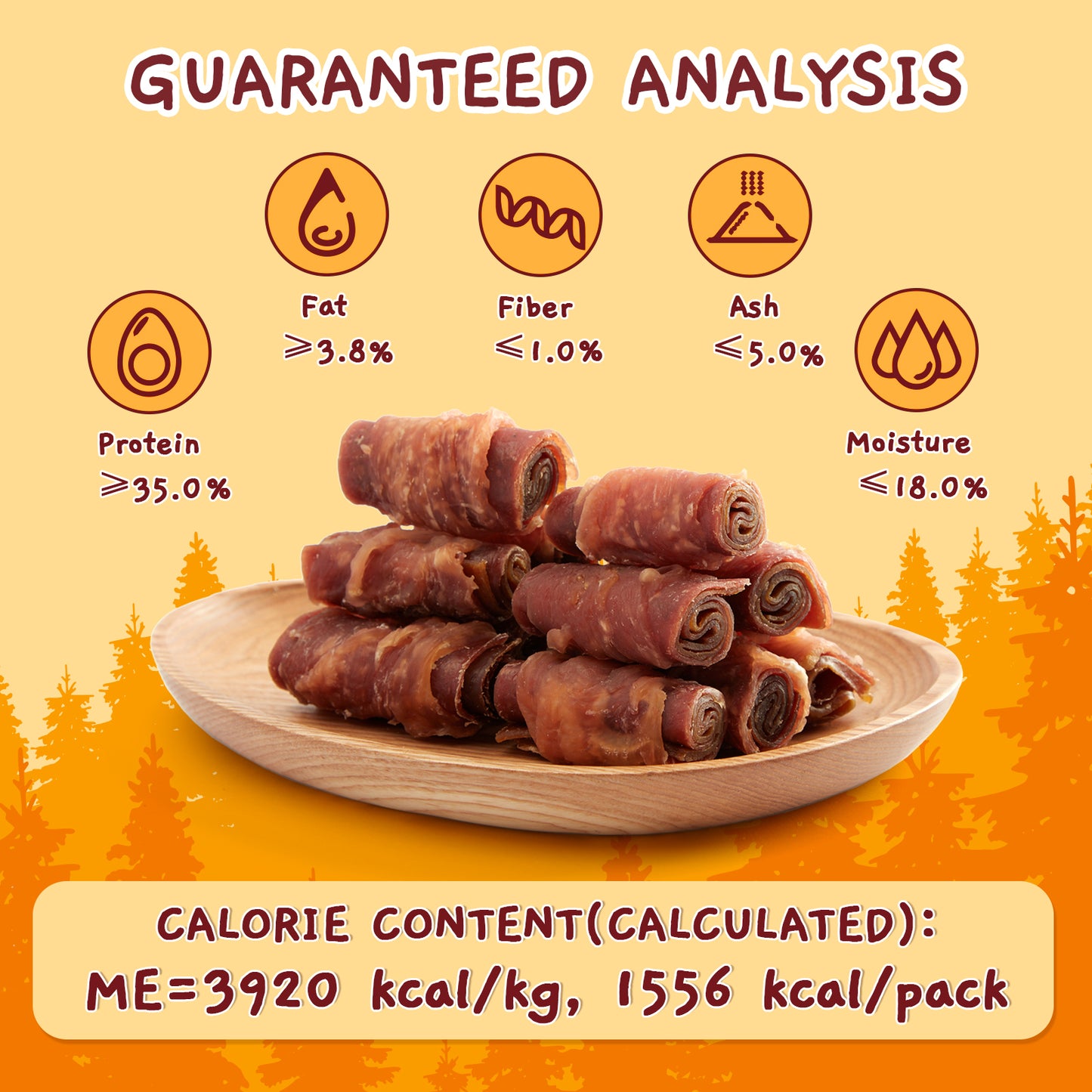 Jungle Calling Chicken, Duck & Beef Rawhide-Free Rolls Dog Treats