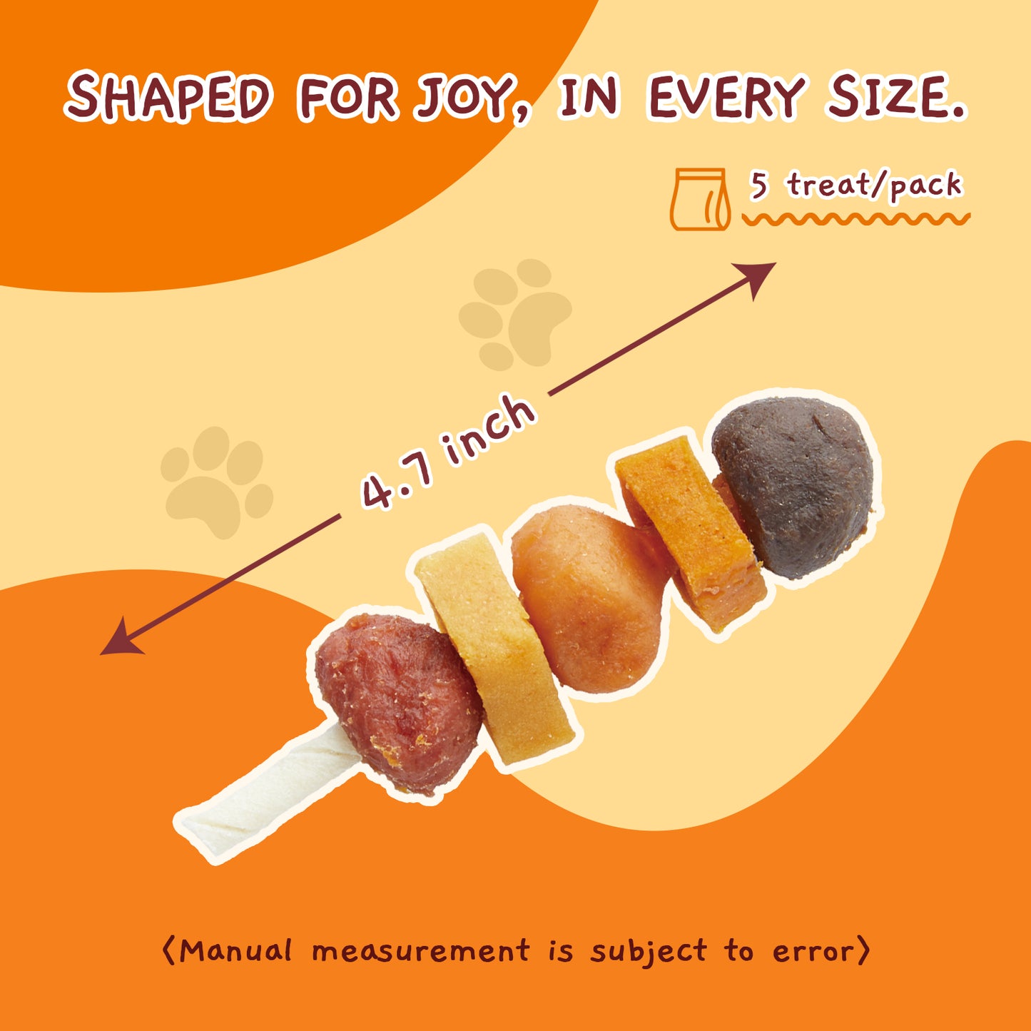 Jungle Calling Chicken, Duck, Beef, Sweet Potato & Pumpkin Rawhide Kabob Dog Treats