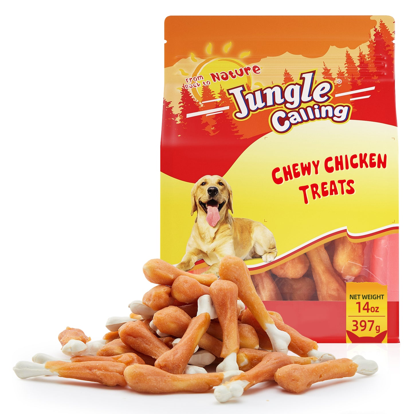 Jungle Calling Chicken Calcium Bone Dog Treats