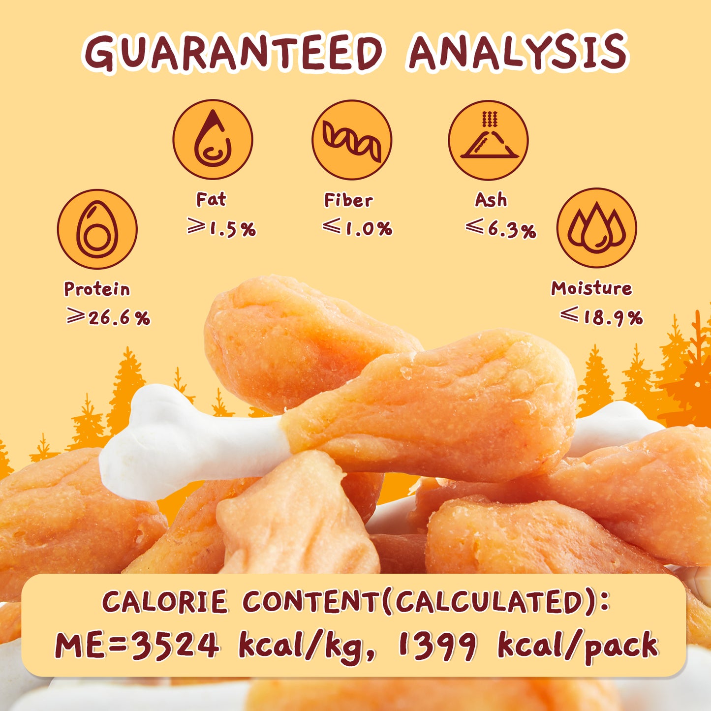 Jungle Calling Chicken Calcium Bone Dog Treats