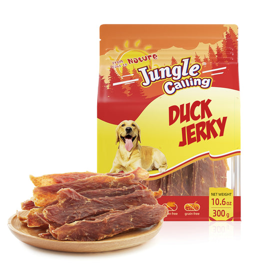 All Natural Dog Treats, Duck Jerky for Dogs, Slow Roasted Snacks for Medium and Large Dogs Chewy Treats 11 oz.