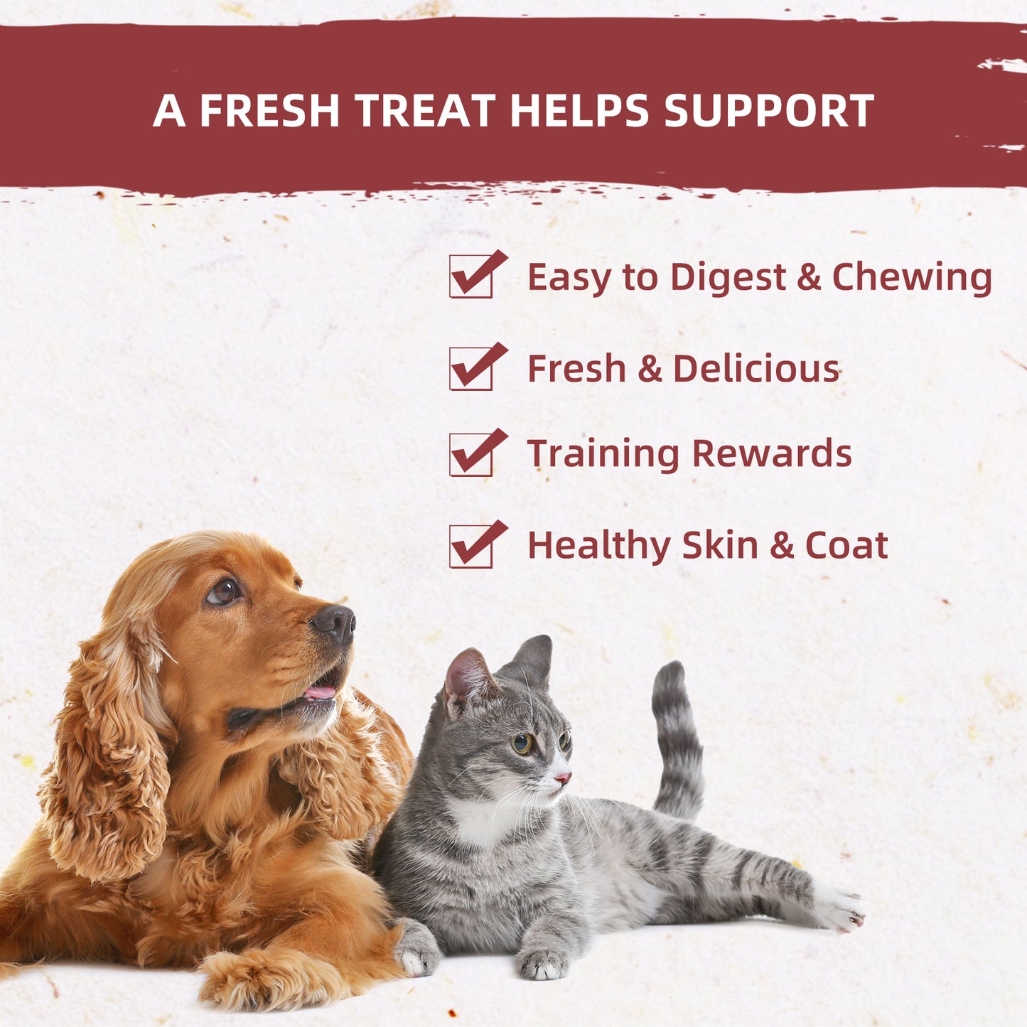 Soft Chicken Treats for Dog and Cat, Natural Grain Free Chewy Food Snacks for Training Rewards for Small Dogs, High Protein, 10.6 oz