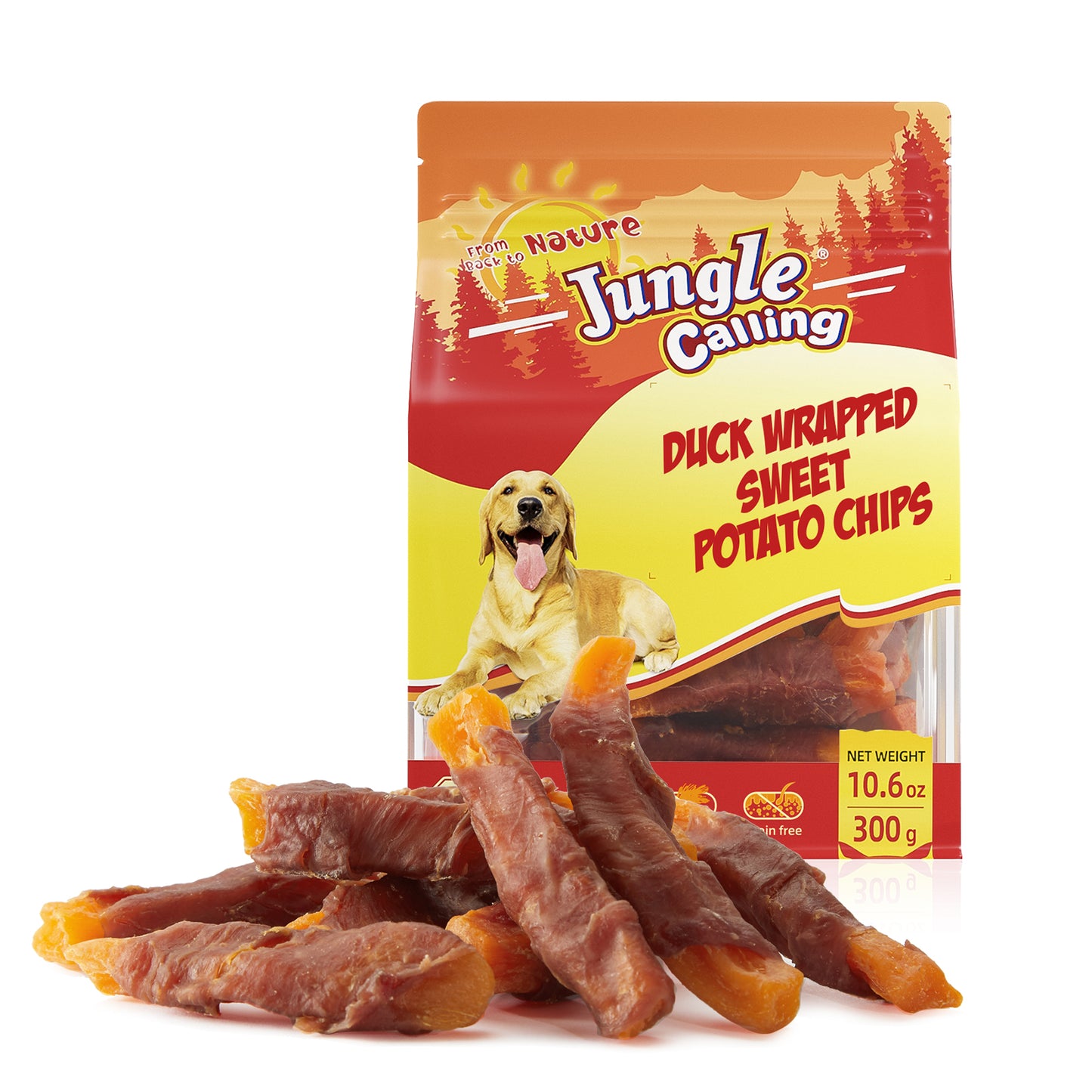 Sweet Potato & Duck Dog Treats, Vegetarian, Nutritious and Delicious Snacks for Your Furry Friend, 10.6 oz