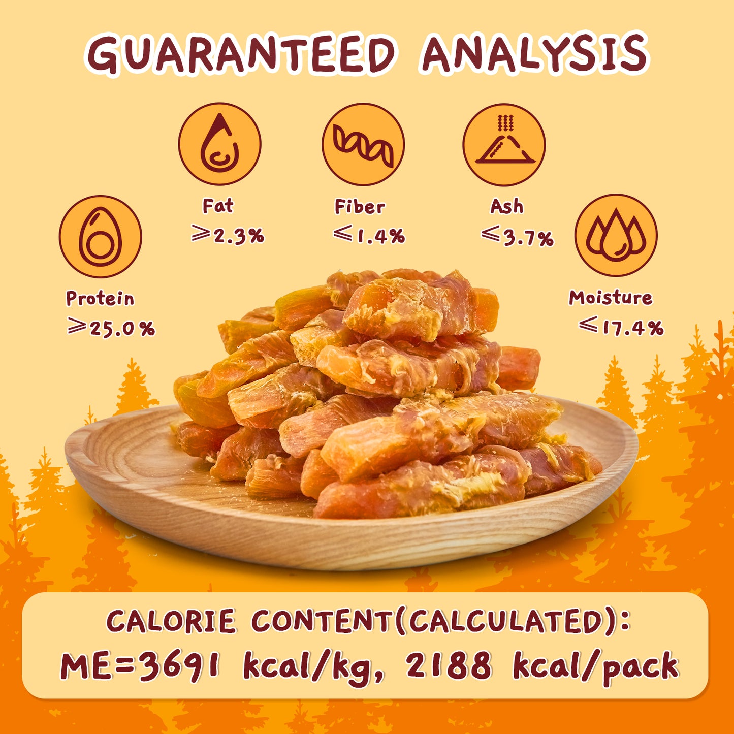 Jungle Calling Dog Treats, Chicken Wrapped Sweet Potato, Gluten and Grain Free, Chewy Dog Bites for Balanced Nutrition, 25 oz