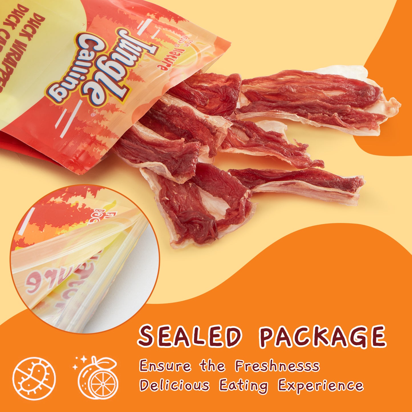Jungle Calling Duck Wrapped Bones Dog Treats,Rawhide Free Dogs Snacks, 8 oz