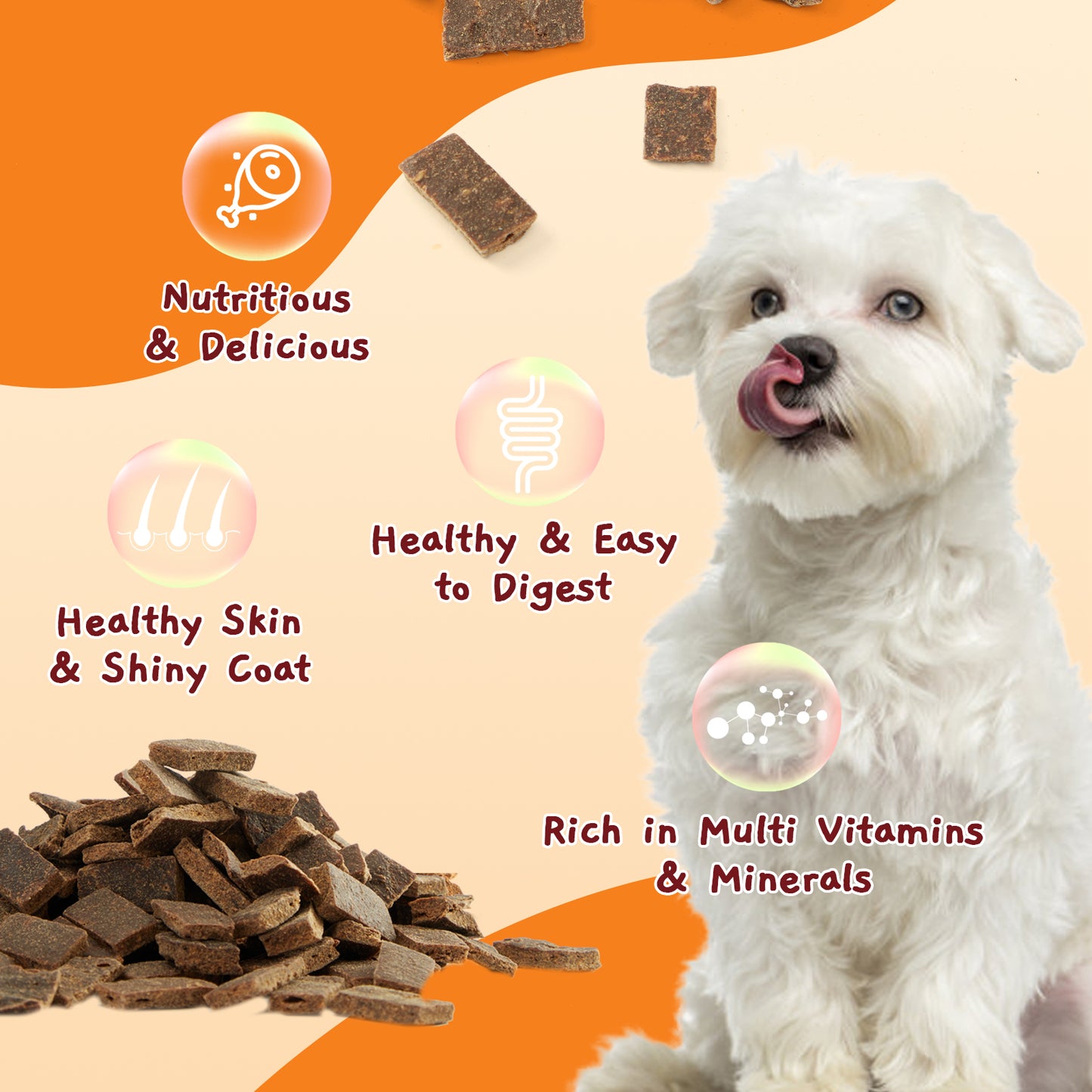 Dog Treats,Real Chicken Biscuits Training Treats for Dogs, High Protein Grain-Free