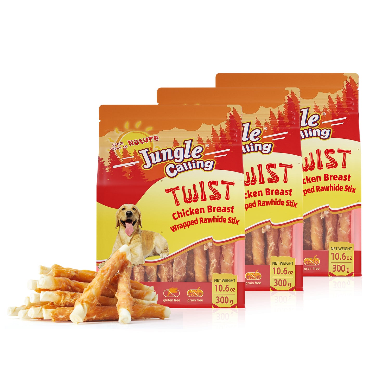 Dog Treats, Chicken Wrapped Rawhide Sticks for Dog, Small Dogs Training Treats for Aggressive Chewers, 2 Pound (Pack of 3)