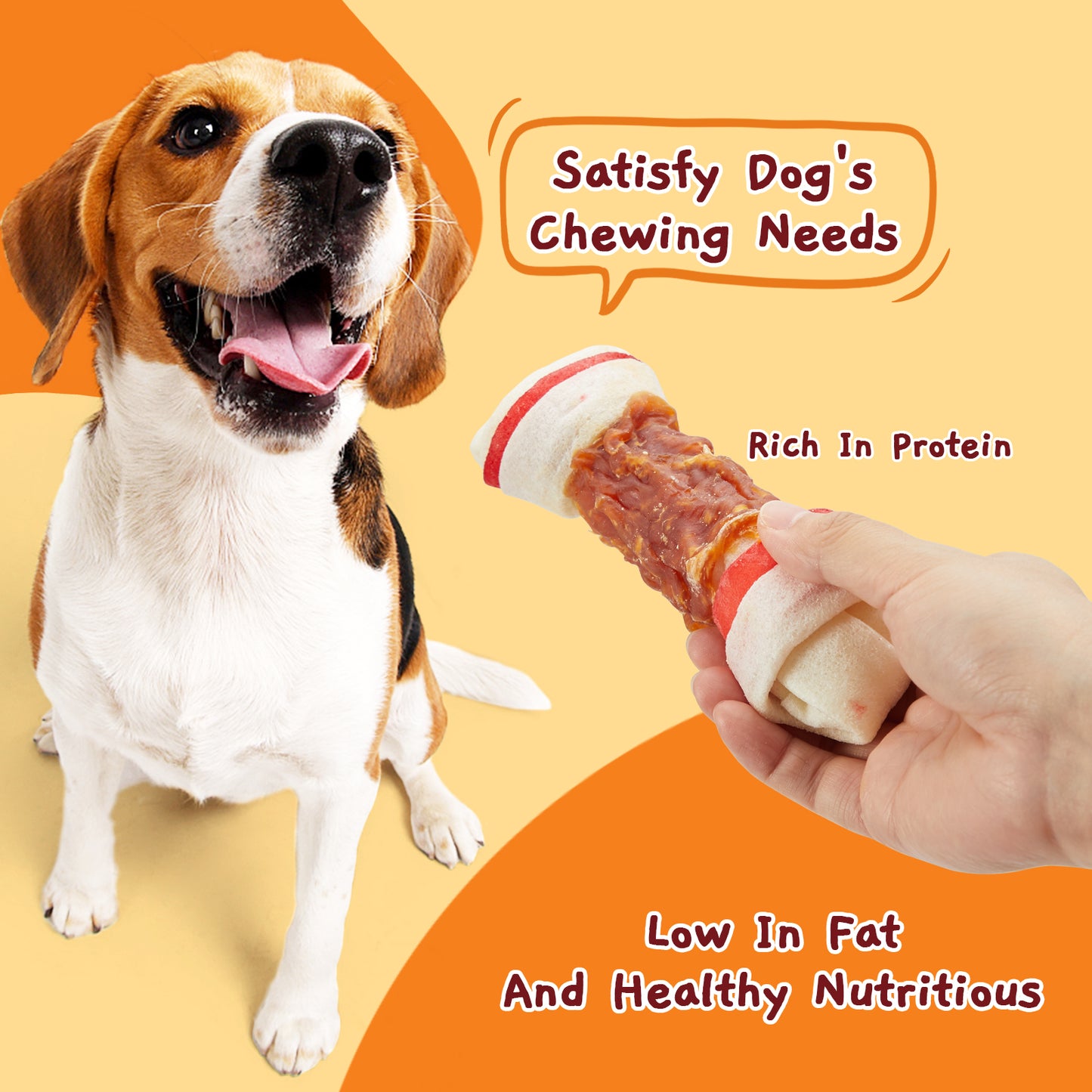 Jungle Calling Chicken Wrap Knotted Bones Dog Treats