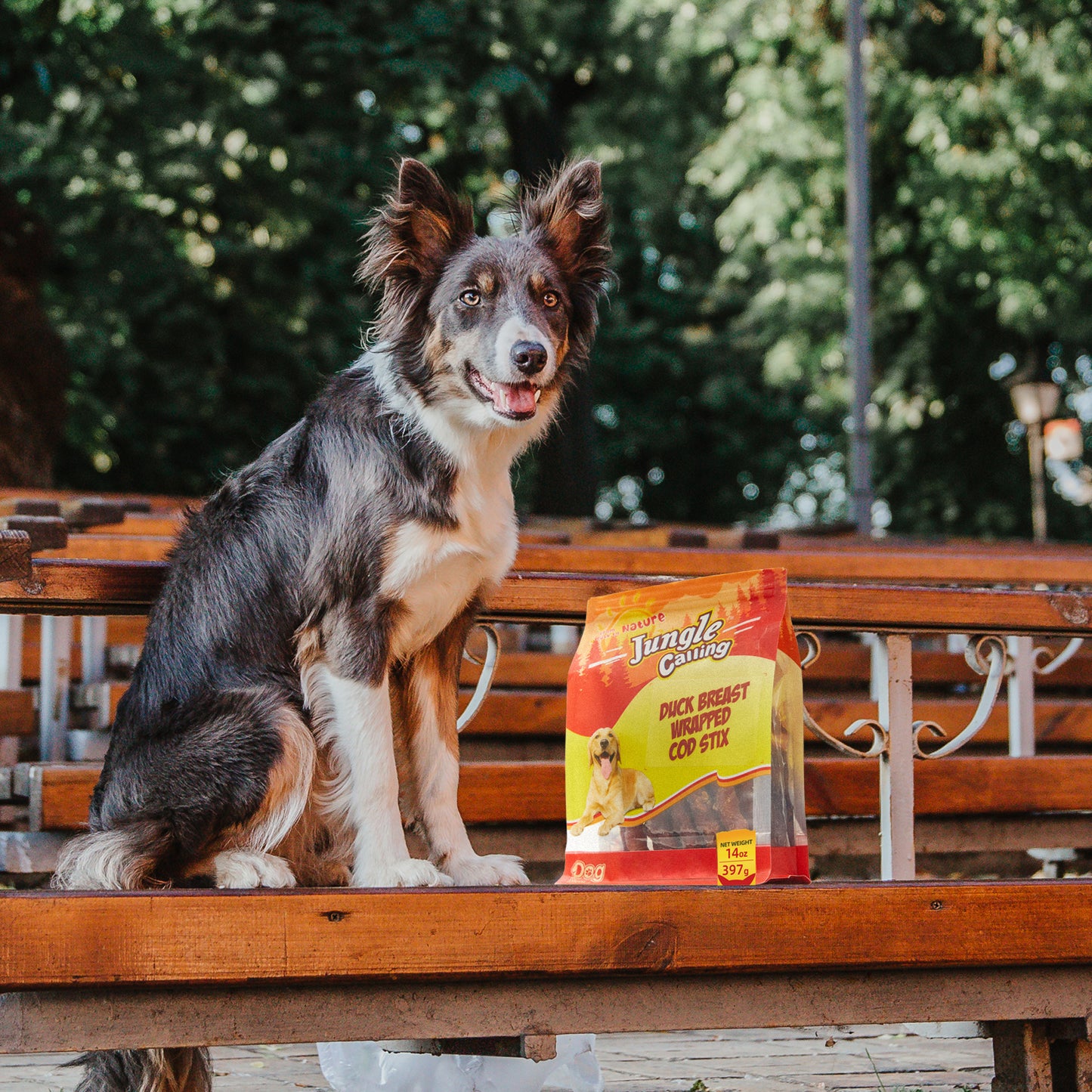 Jungle Calling Rawhide-Free Duck Wrapped Cod Sticks Dog Treats