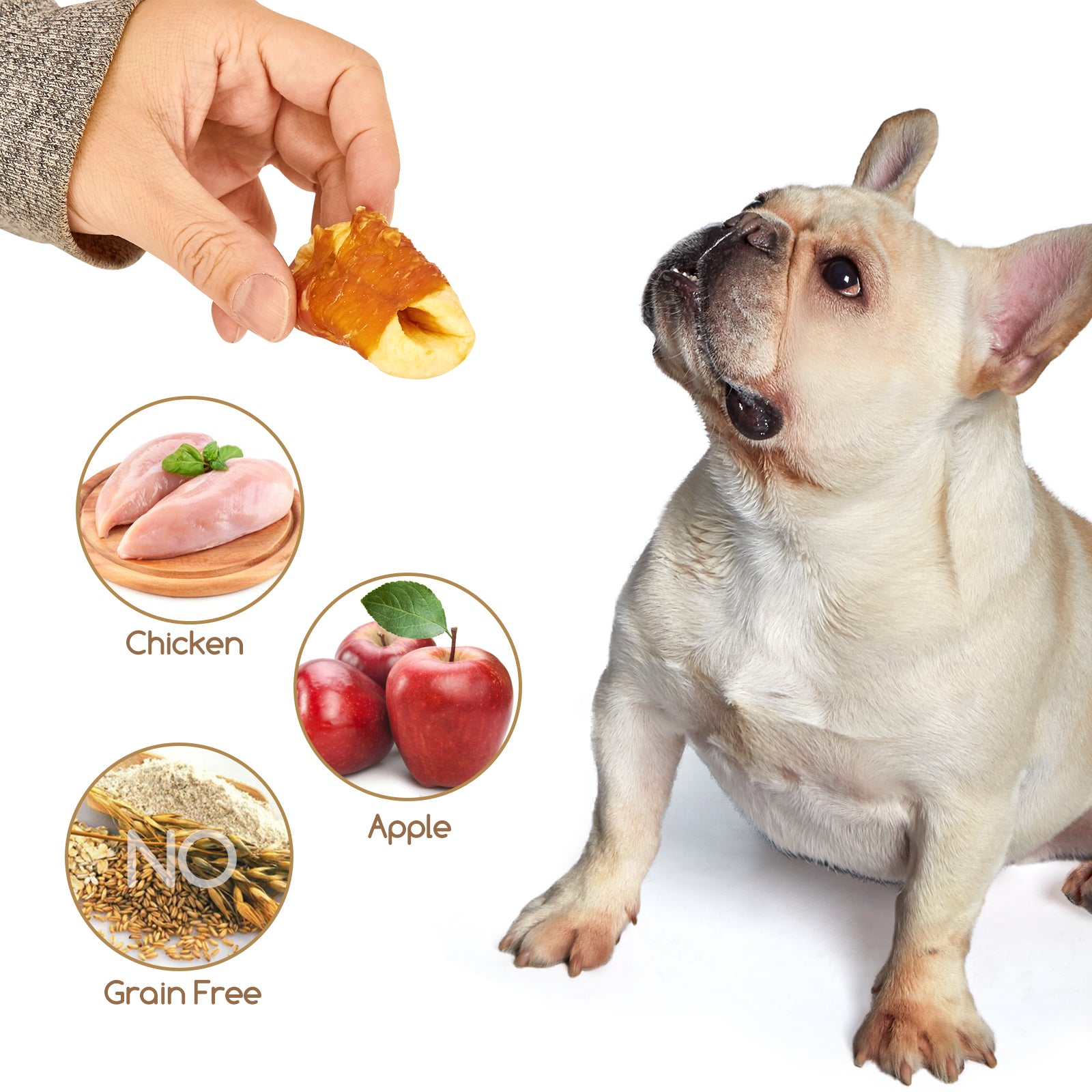 Chicken wrapped clearance apple dog treats