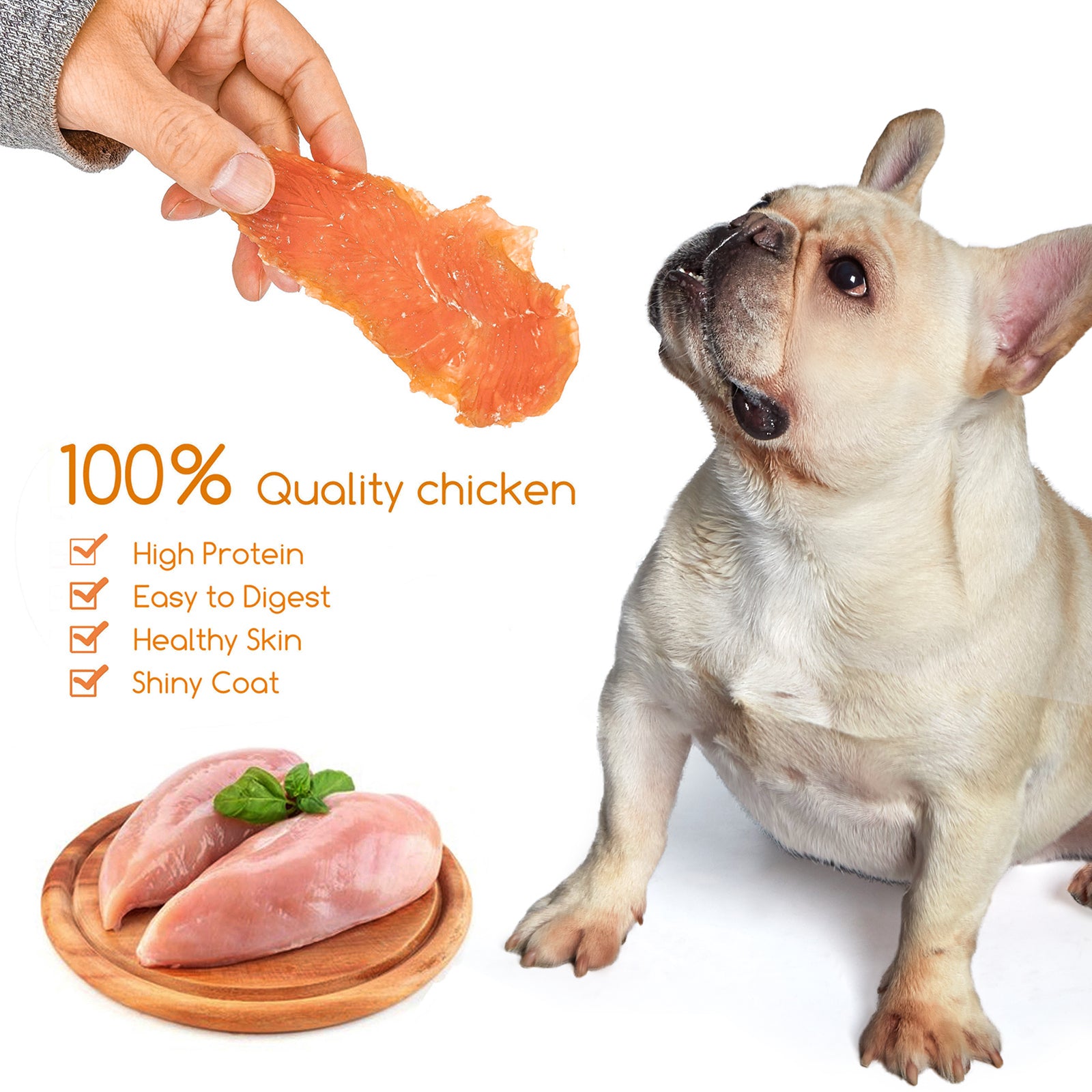 Dog Treats Chicken Jerky Training Treats Slow Roasted Snacks for