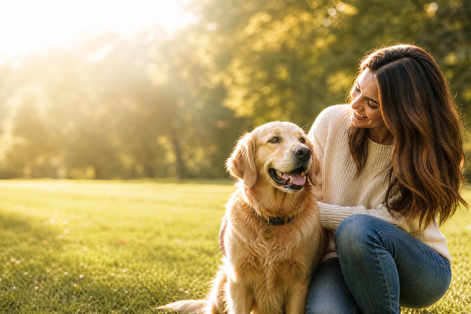 Dog and owner enjoying a Jungle Calling moment