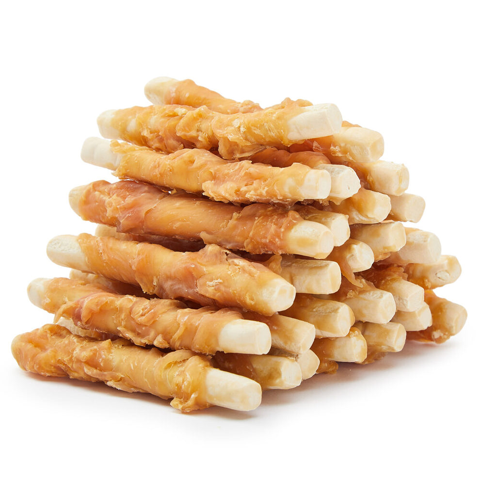 Jungle Calling Chicken Wrapped Biscuit Twists, Rawhide Free Dog Treats