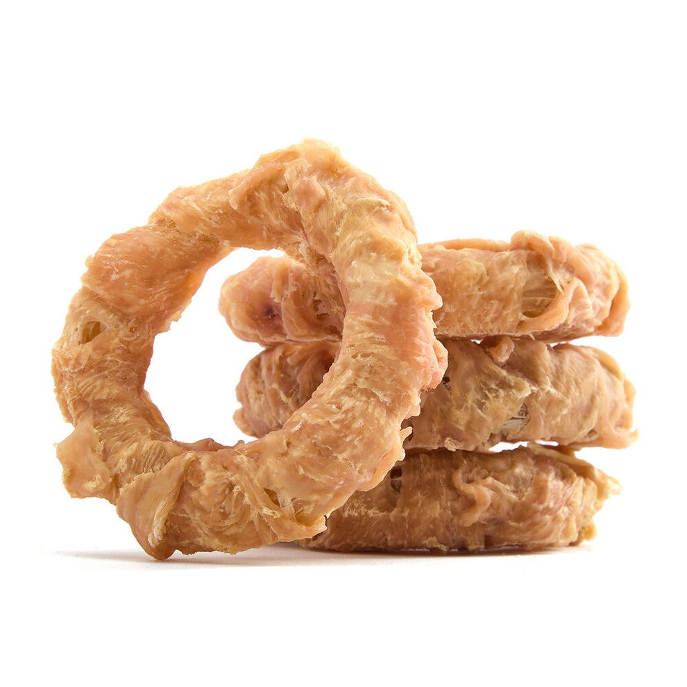 Jungle Calling Chicken Wrapped Beef Tendon Rings, Hip and Joint Support